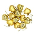 thumbnail image 2 of 12 piezas de adornos navideños con forma de corazón y purpurina para colgar en el árbol. dorado, 2 of 9