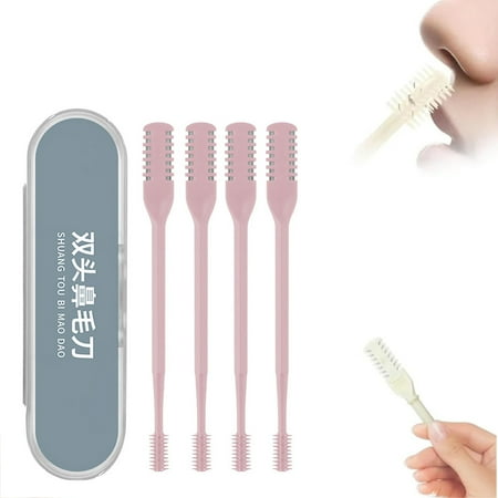 YiJuHui 12pcs 360 Degree Nose Hair Trimmer Safe Portable 2-in-1 Nose and Ear Hair Cutter Reusable Stainless Steel Grooming Tool for Men and Women Travel Personal Care