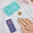thumbnail image 3 of 1 Box 1000PCS+ 6mm Light Blue Polymer Clay Beads Blue Heishi Flat Beads Small Refill Round Disc Vinyl Spacer Loose Bead Bulk for DIY Jewelry Making DIY Bracelets Necklace Chocker Craft Supplies, 3 of 7