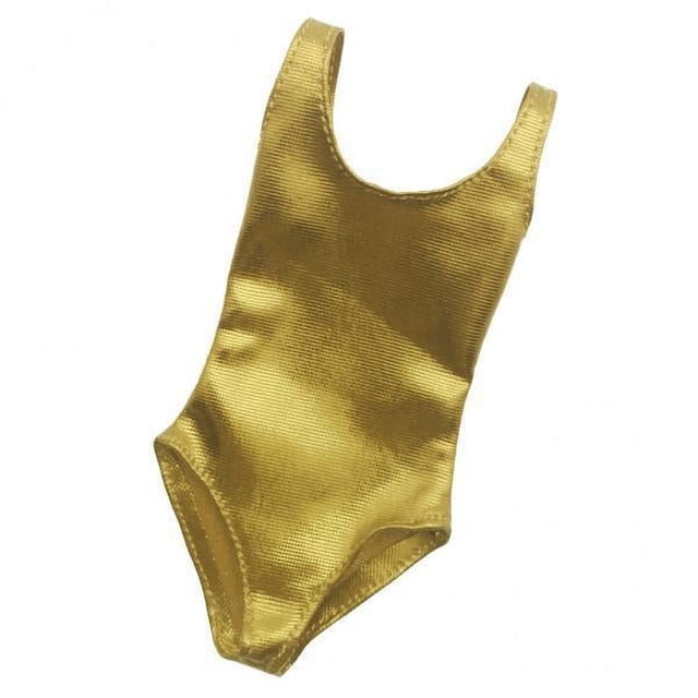 Body de leotardo sin mangas metálico brillante Baoblaze para figuras de 12 pulgadas color oro