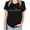 Black, variant on YHAJDS Women's Basic Tees AUNTIE Graphic Print Round Neck Short Sleeve Loose Summer Top
