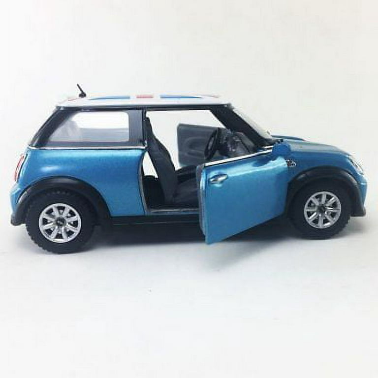  KiNSMART Mini Cooper S 5 1:28 Scale Die Cast Metal Model Toy  Car British Flag Blue w/Pullback Action : Toys & Games