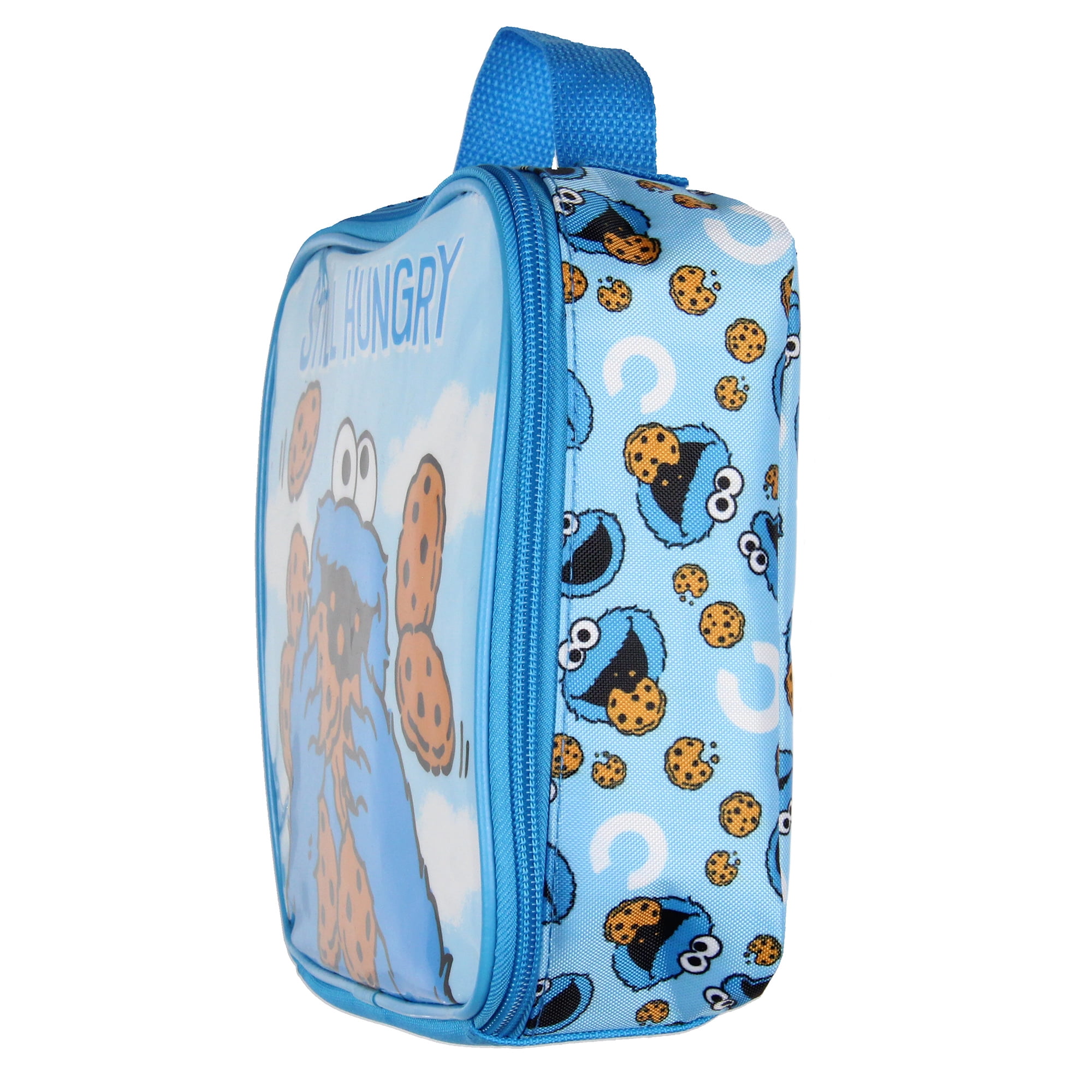Sesame Street Still Hungry Cookie Monster All Over Insulated Lunch Box Bag Tote 10"