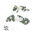 thumbnail image 1 of Guirnalda de rosas con flores artificiales, flores de seda colgantes, arreglos florales Blanco, 1 of 5