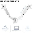 thumbnail image 3 of VIVO White Pneumatic Articulating Arm Dual Monitor Wall Mount, 17" to 32" Screens, 3 of 6