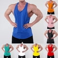 thumbnail image 5 of Mens Summer Gym Running Solid Color Sports Tank Tops Fitness Bodybuilding Vest, 5 of 9
