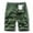 Army Green, variant on Mens Cotton Cargo Shorts Elastic Waist Button Multi-Pockets Short Relaxed Fit Comfortable Work Casual Shorts