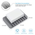 thumbnail image 2 of Tripumer 8Pcs Self-Draining Soap Dish Silicone Non-Slip Soap Holder BPA Free Waterfall Drain Soap Protector Suitable for Shower, Bathroom, Kitchen, Bathtub Keep Soap Dry Extend Soap Life, 2 of 9