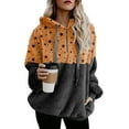 thumbnail image 3 of gakvbuo Sweaters For Women Fall Fashion 2024 Oversized Sherpa Pullover Zipup Hoodie With Pockets Fuzzy Fleece Sweatshirt Coat Long Sleeve Hooded Blouse Sweatshirt Cotton Coat Outwear, 3 of 9