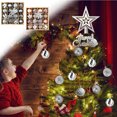 thumbnail image 1 of Bolas Decorativas Adornos navideños de plástico galvanizado con diseños pintados a mano, juego de dulces de 6 cm, 1 unidad Yulucky, 1 of 8