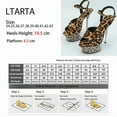 thumbnail image 2 of MCLUBGIRL Women Sexy Suede Sandals INS Leopard Transparent Nightclub Fashion Dancing Shoes 5.9in, 2 of 7