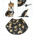 thumbnail image 6 of Pet Halloween Costume Cape And Wizard Hat Cats Funny Holiday Clothes for Halloween Night for Kitten Small Medium Outfit, 6 of 7