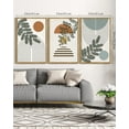 thumbnail image 2 of SHENIFY large 24x36in3pcs Natural Framed Botanical Boho Wall Art Modern Plant Leaf Bohemian Wall Decor Abstract Geometry Lines Prints Ready to Hang, 2 of 6