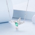 thumbnail image 4 of Hummingbird Silhouette Necklace - 925 Silver Adjustable Chain Delicate Pendant Jewelry for Women, 4 of 8