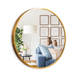 thumbnail image 4 of POSHIONS 16" Circle Round Wall Mounted Mirror Aluminum Alloy Framed Mirror,Gold, 4 of 5