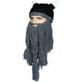 thumbnail image 2 of Creative Barbarian Knit Beard Hat Funny Knit Cap Wig Beanie Hats Beard Facemask, 2 of 6