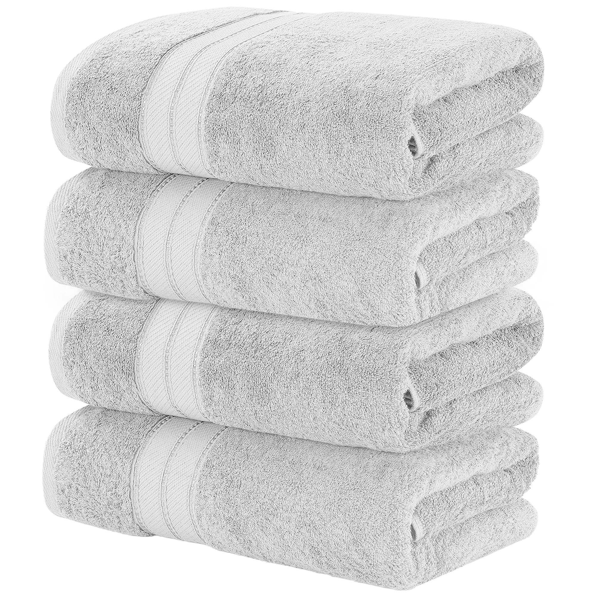 Modern Threads Spunloft Cotton Bath Towels, Gray (4 Count)