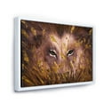 thumbnail image 3 of Designart 'Close Up Of Wolf Eyes In The Grass' Farmhouse Framed Canvas Wall Art Print, 3 of 5