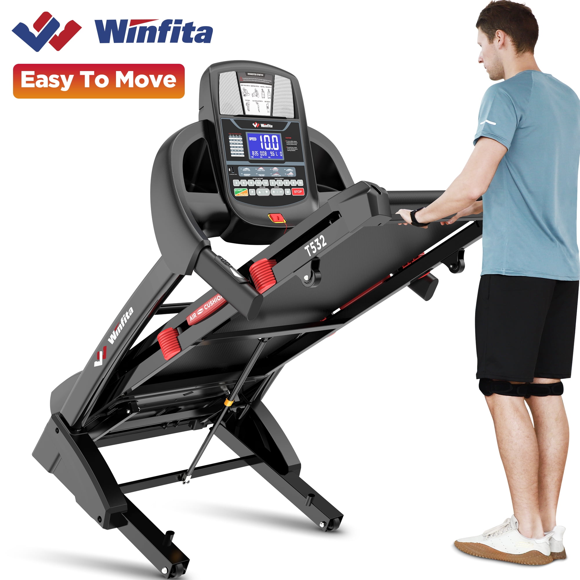 Body power sprint 2025 t300 folding treadmill