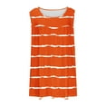 thumbnail image 5 of HOMBOM Plus Size Tank Tops for Women 2025 Orange Dressy Crew Neck Sleeveless Striped Tunic Blouse, 5 of 6