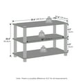 thumbnail image 4 of Furinno Turn-S-Tube 3-Tier Multipurpose Standing Shelves, Dark Cherry/Black, Set of 2, 4 of 6