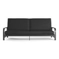 Mainstays Metal Arm Futon, Black Metal Frame with Black Mattress