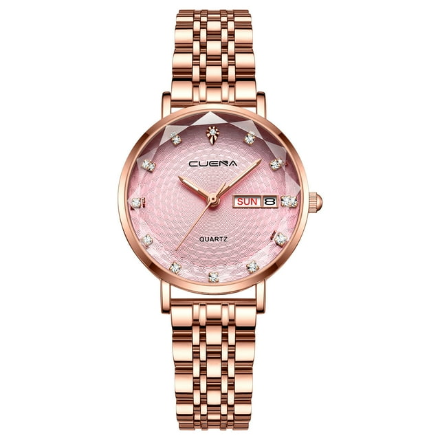 WIFKLSIIPG Ms. Business Steel Belt Watch Calendar Sports Ms. Waterproof Watch