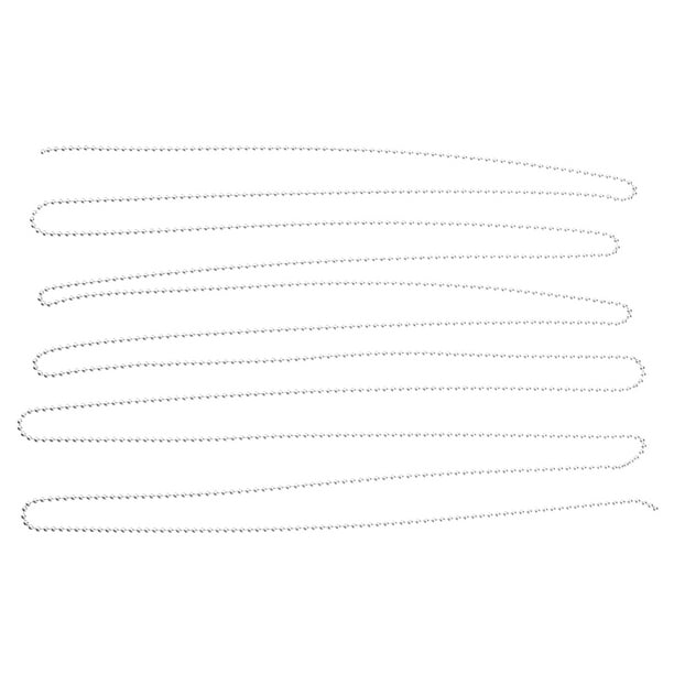 Chain Bead Ball Stainless Steel Dog Tag Necklace Connectors Chains Connector Beaded Matching