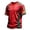 Red, variant on Mexico 2026 Soccer Cup Style V-Neck Jersey for Men, Short Sleeve Breathable Top with Vintage Totem & Sun Stone Graphic, Lightweight Athletic Shirt, 1 PC Black L