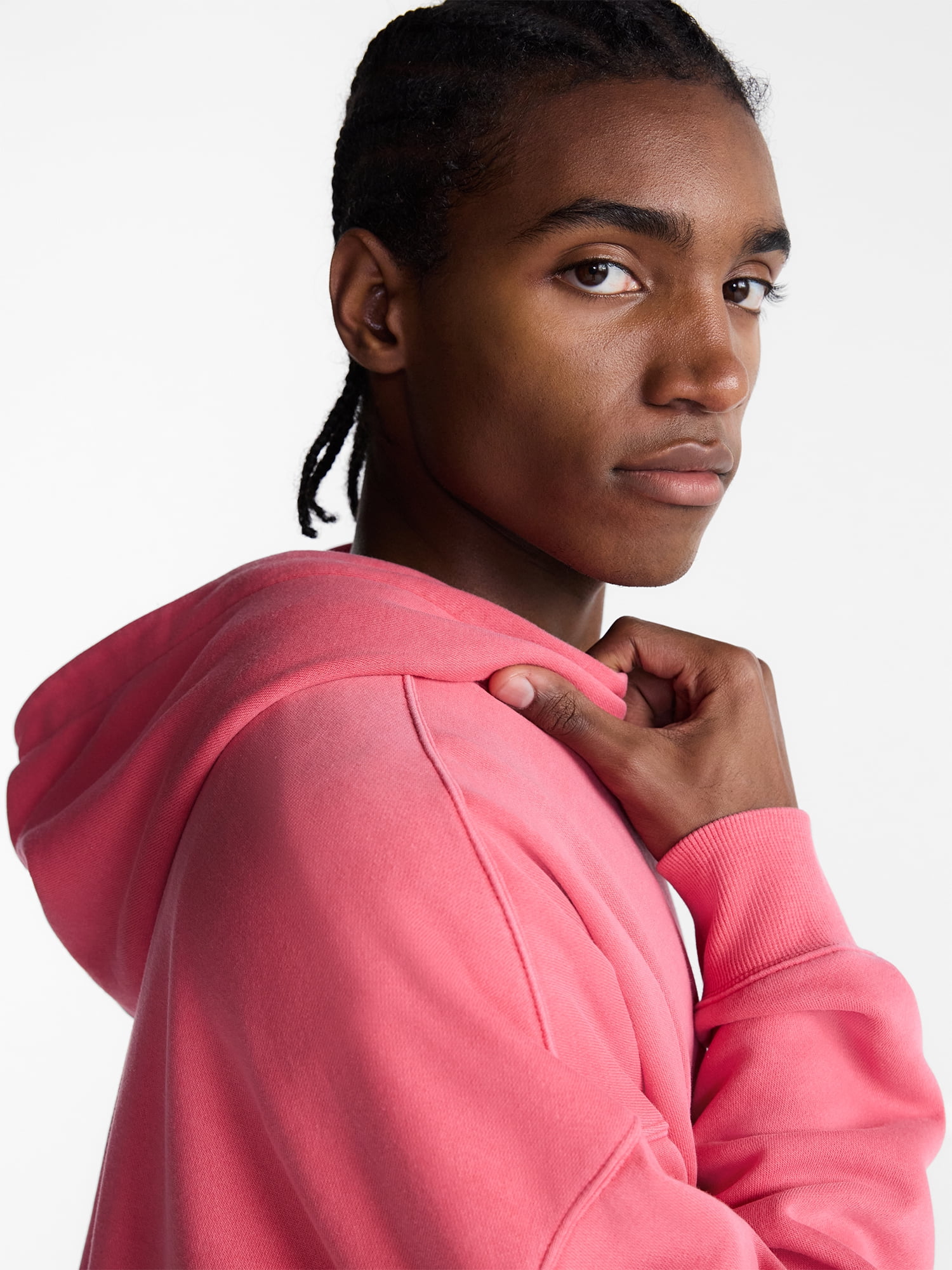 No Boundaries Oversized Hoodie with Long Sleeves, Men's XS-4XLT