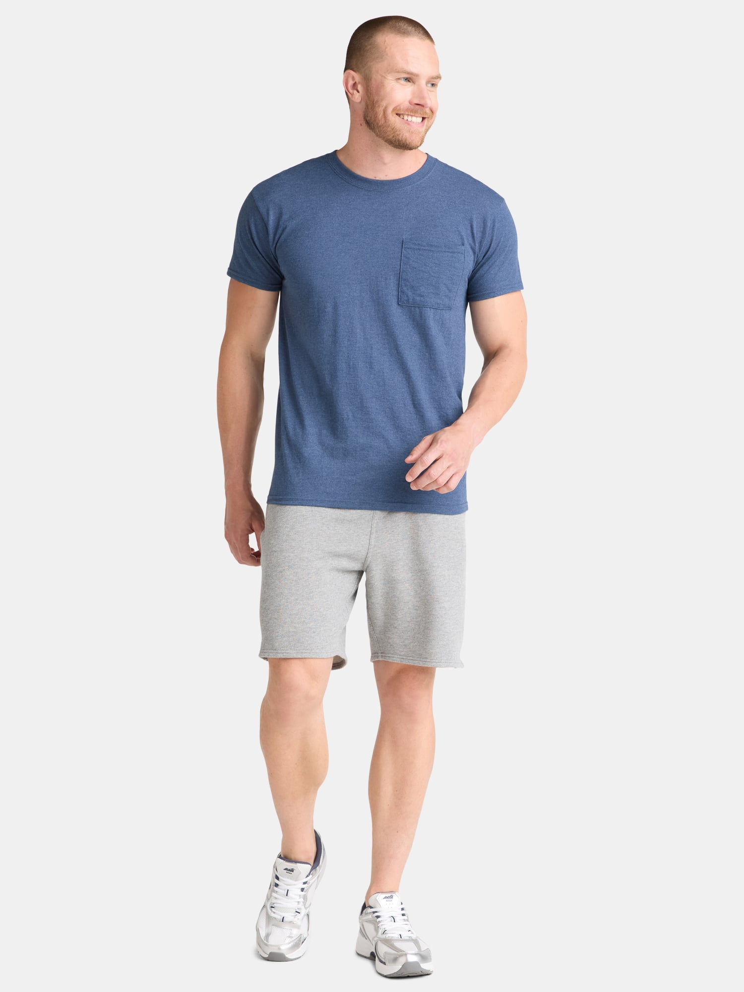 Athletic Works Men's and Big Men's Cotton Pocket Tee, Sizes XS-5XL and Tall Sizes