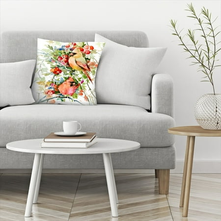 

Americanflat Cardinal Birds - Decorative Throw Pillow18x18