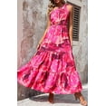 thumbnail image 5 of PRETTYGARDEN Women's Summer Floral One Shoulder Maxi Dress Knot Ruffle Boho Beach Vacation Wedding Guest Long Sun Dresses, 5 of 7