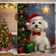 thumbnail image 4 of Crochets pour Rideau de Douche 90X180 Cm/35.43X70.87 Po Nœuds de Noël Rouges, 4 of 6