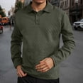 thumbnail image 2 of FYDUU Mens Classic Golf Shirt Men's Trendy Fall Winter Tops Texture Long Sleeve Polo Shirts Men's Sports Shirt Stylish Golf Shirts, 2 of 5