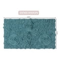 thumbnail image 4 of Home Weavers Bell Flower Collection Bathroom Rug 100% Cotton Tufted Bath Rugs, Soft Absorbent Bath Rugs, Non-Slip Bath Mats, Machine Washable, Bath Mats for Bathroom Floor, 21"x34" Rectangle, Blue, 4 of 9