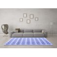 thumbnail image 3 of Ahgly Company Machine Washable Indoor Round Abstract Blue Contemporary Area Rugs, 5' Round, 3 of 4