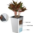 thumbnail image 6 of Self Watering Pots Self Watering Planter Outdoor Planters for Porch Planter Pots Self Watering Pot Plastic High End Water Storage Lazy Flower Pot Brick Pattern Imitation Metal Plastic Flower Pots, 6 of 9