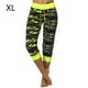 thumbnail image 4 of Mujeres Pantalones de yoga interior deportes al aire libre Pantalones recortados de ejercicio Jogging Ejercicio con cordón ajustable Leggings Gimnasio Ropa Amarillo XL kenally OD003018-04, 4 of 7