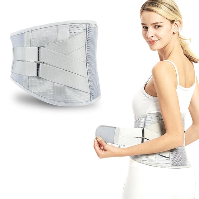 Lumbar Spine Support Belt for Lumbar Belt Herniated Disc Lumbar Support Belt Back Support Belt Orthopedic Lumbar Support Belt Back Brace with Curved Aluminum Strips for Sciatica