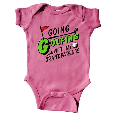 

Inktastic Going Golfing with my Grandparents- kids golf Gift Baby Boy or Baby Girl Bodysuit