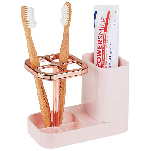 New Colors Clear 2-Way Bathroom Tooth Mug Cup Toothbrush Holder Stand Accessory 