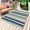 LightBlue, variant on Blue Yellow Striped Outdoor Rug 4x6 Ft - Reversible Patio Rug Outdoor Camping Rugs, Farmhouse Stripes Vintage Washable Indoor Outdoor Area Rugs, Non-Slip Outdoor Carpet Runner for Deck/Porch