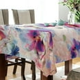thumbnail image 4 of Coolnut Pastel Color Flower Fabric Rectangle Tablecloth - Waterproof and Wrinkle-Resistant Table Cloth 60x90 Inch Table Cover for Indoor & Outdoor Dining House Decor, 4 of 7