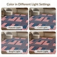thumbnail image 7 of ODIKA Front Border Patriotic Striped Vintage Stars Generic Door Interlocking Stain Resistant Thin Throw for Entryway, Kitchen, Laundry Room, 7 of 7