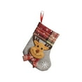 thumbnail image 2 of Gcvizuso Christmas Stockings, Clearance Christmas Decor, Christmas Stocking Linen Christmas Stocking Trumpet Hanging Ornament Christmas Goodie Bag, 2 of 2