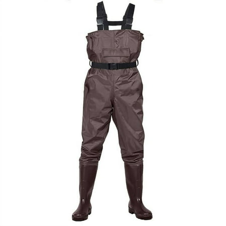 Fishing Chest Waders Fishing Shoes Boot Foot for Men Women Hunting Bootfoot Waterproof Nylon PVC w/ Belt Size 13