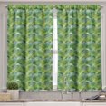 thumbnail image 2 of Ambesonne Plant Valance & Curtain, Colorful Illustration Natural, 55"x45", Fern Green Lime Green, 2 of 6