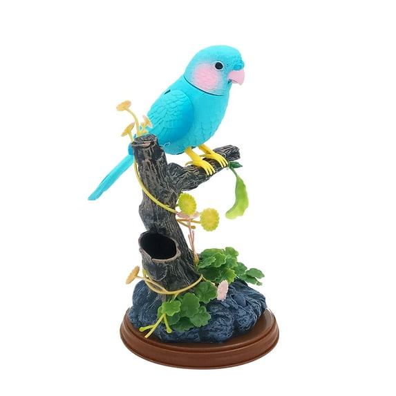 Talking Parrot | Cute Electric Battery Operated Control Voice Simulation Parrots | Sparrow Bird Repeats What You Say, Electric Parrot Induction Toy for Garden
