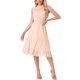 thumbnail image 2 of Vestido de gasa sin mangas para mujer Inspire Chic, con cintura fruncida y estrellas metálicas doradas, vestido de fiesta rosa claro XL, 2 of 6